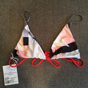 NWT Reversible Metallic Swim Top